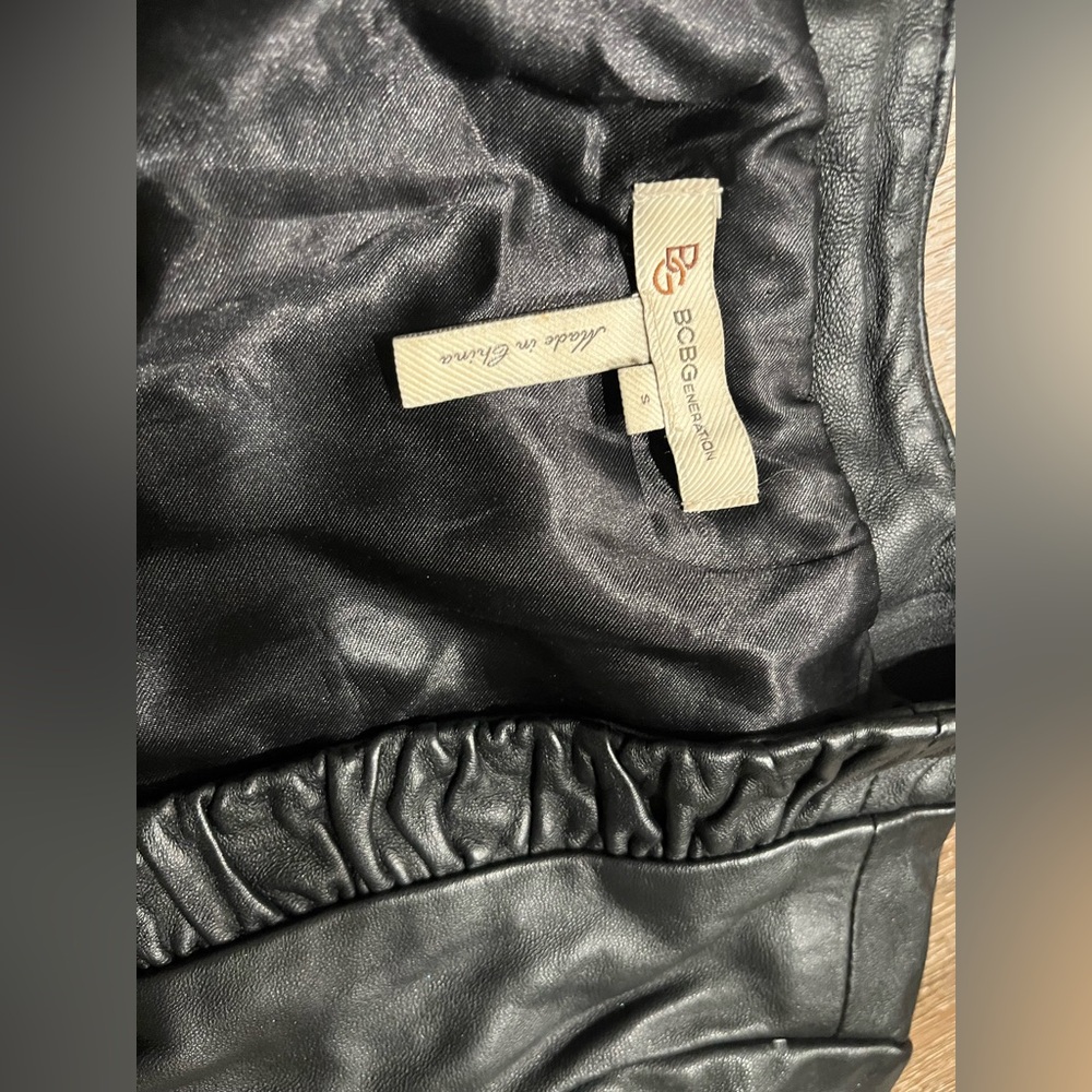 Bcbgeneration 100% Leather Cropped Jacket - image 3